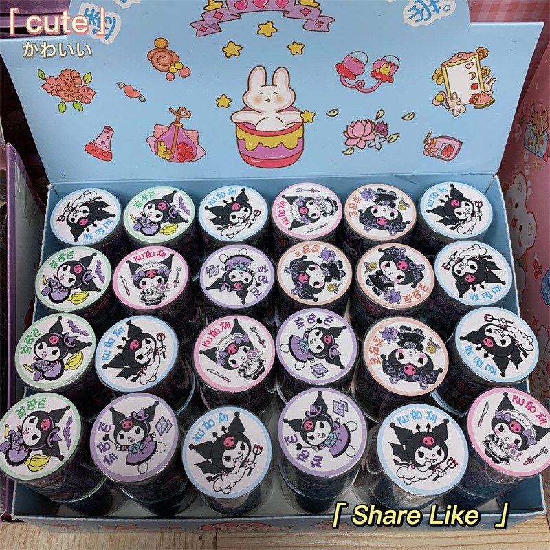 卡通pet胶带小恶魔紫色库洛猫diy手帐素材胶纸库洛米装饰贴纸贴画