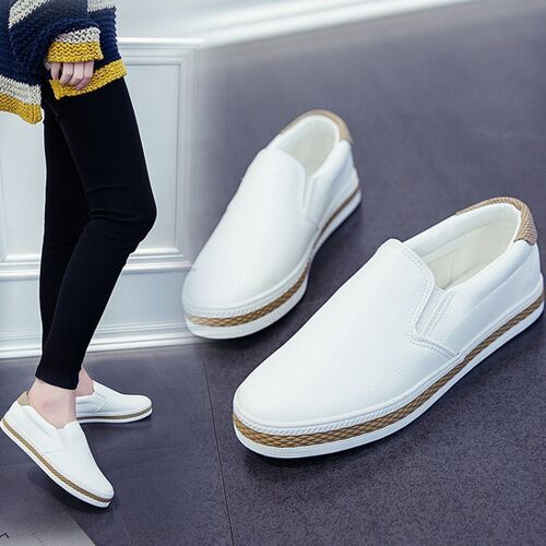 canvas shoes lady flat women  summer shoes 休闲鞋