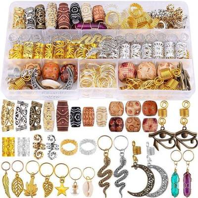 African Hair Rings Beads Cuffs Tubes Hair Braids Accessories