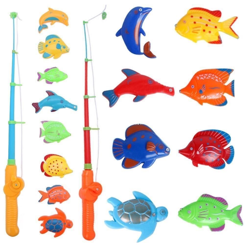 Magnetic Fishing Toy Rod Net Set For Kids Child Model Play F