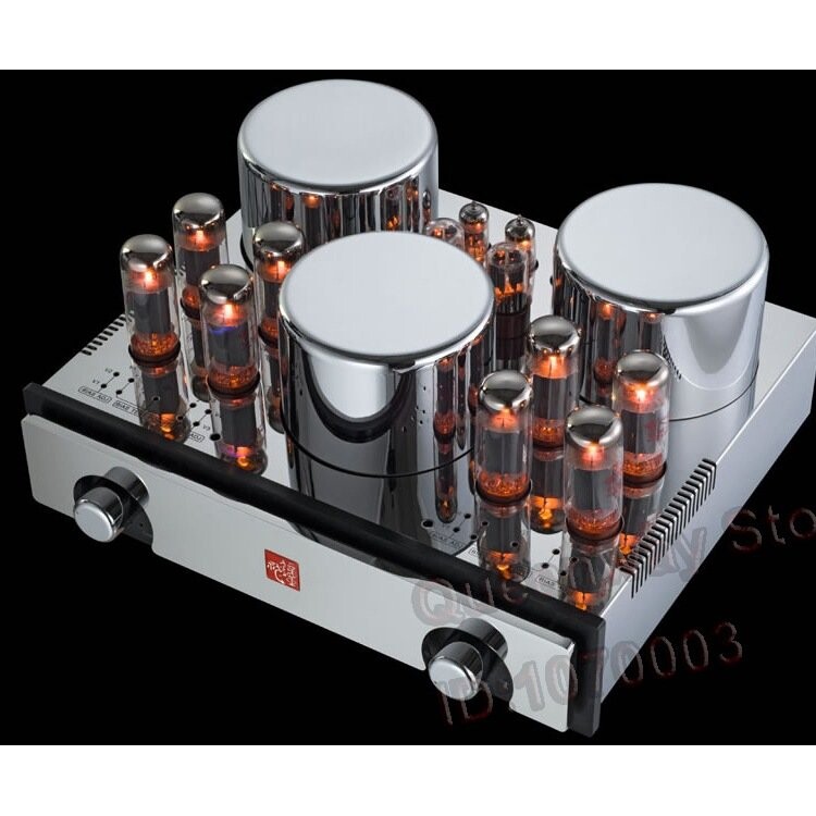 钟神 V-98 纯胆机EL34 KT88 电子管功放电子管合并式功放75W*2