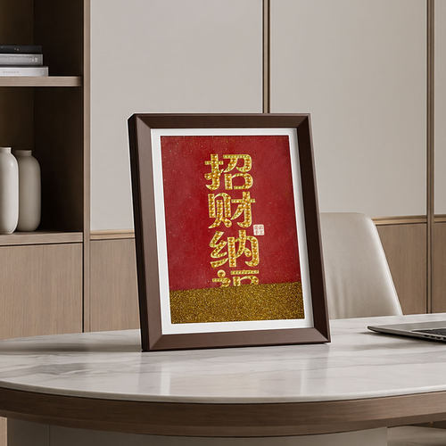 蒂彩新中式红色招财纳福钻石画