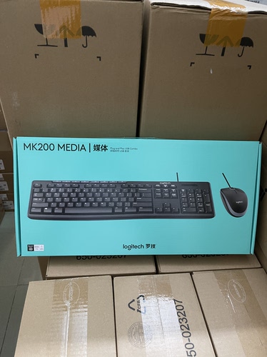 国行正品罗技MK200 有线键盘鼠标键鼠套装 台式USB电脑笔记本