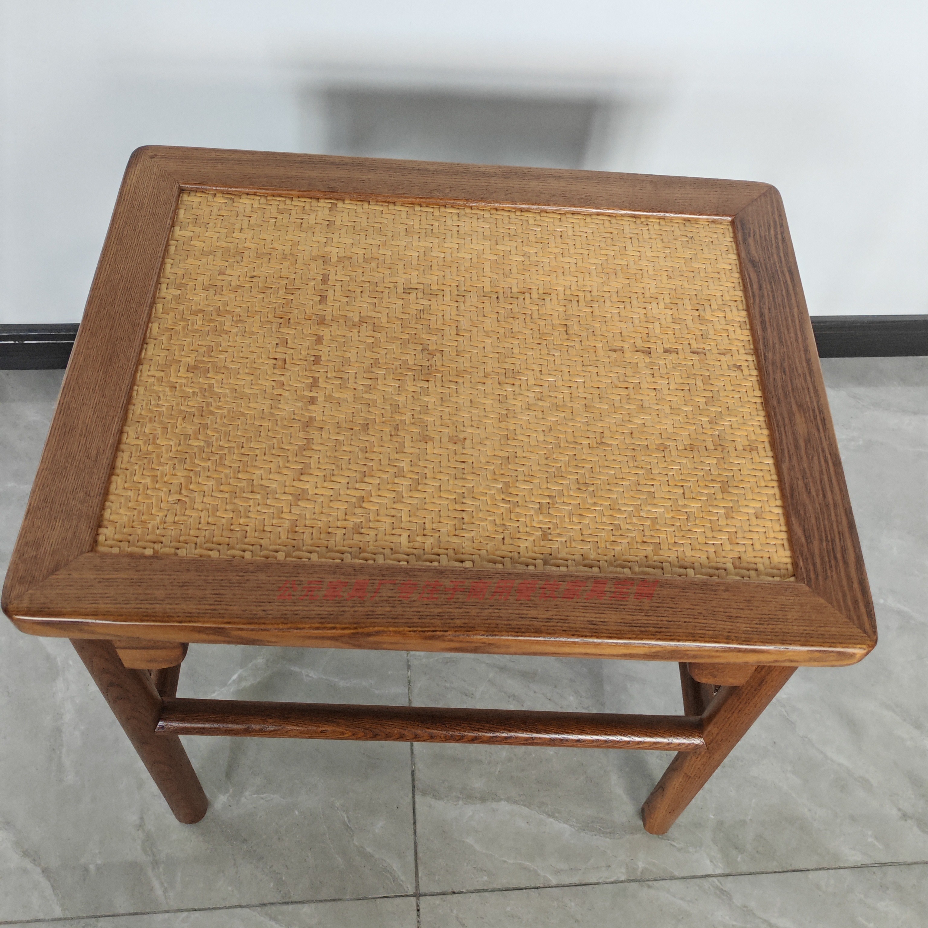 明式实木方凳实木藤编板凳商用面馆餐馆凳子古筝凳家用茶凳矮凳
