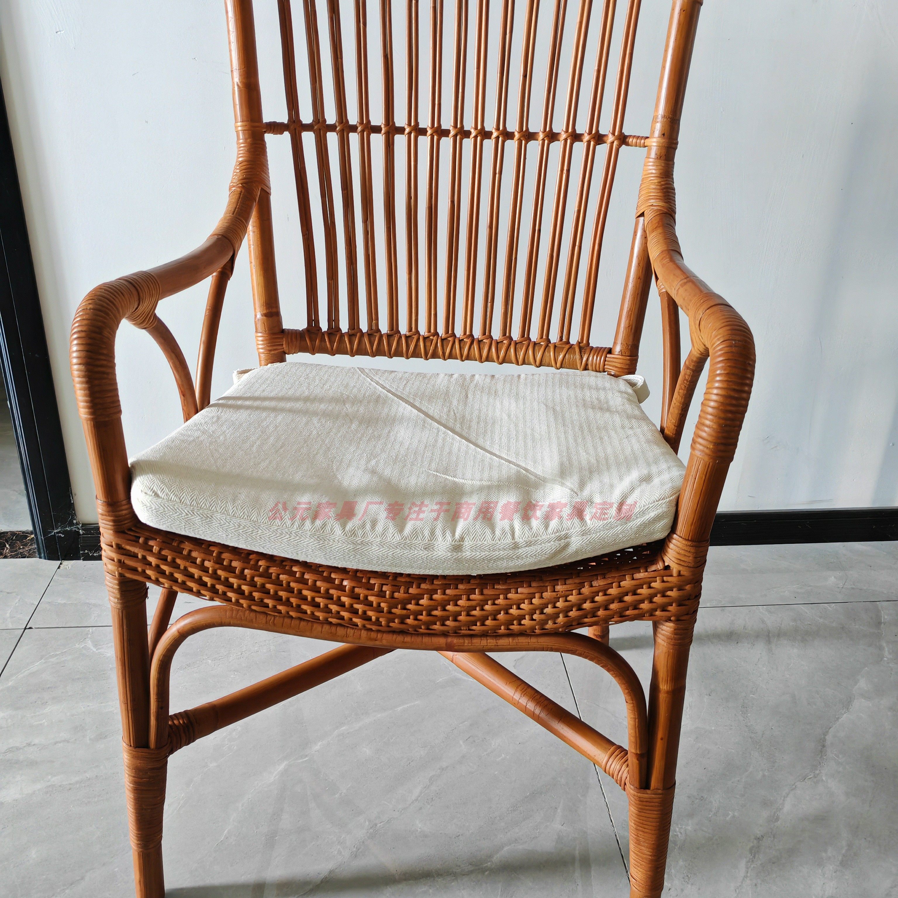 复古藤椅家用靠背扶手藤编餐椅中古民宿咖啡厅餐厅商用休闲椅子