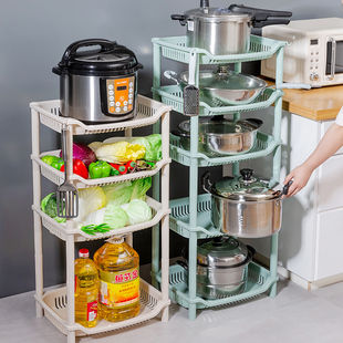 锅架专放锅具厨房置物架家用放锅架水果蔬菜篮筐转角储物架落地多