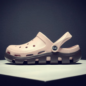 夏洞洞鞋 女士防滑软底包头沙滩鞋 男女潮凉鞋 凉拖鞋 室外拖鞋 女外穿