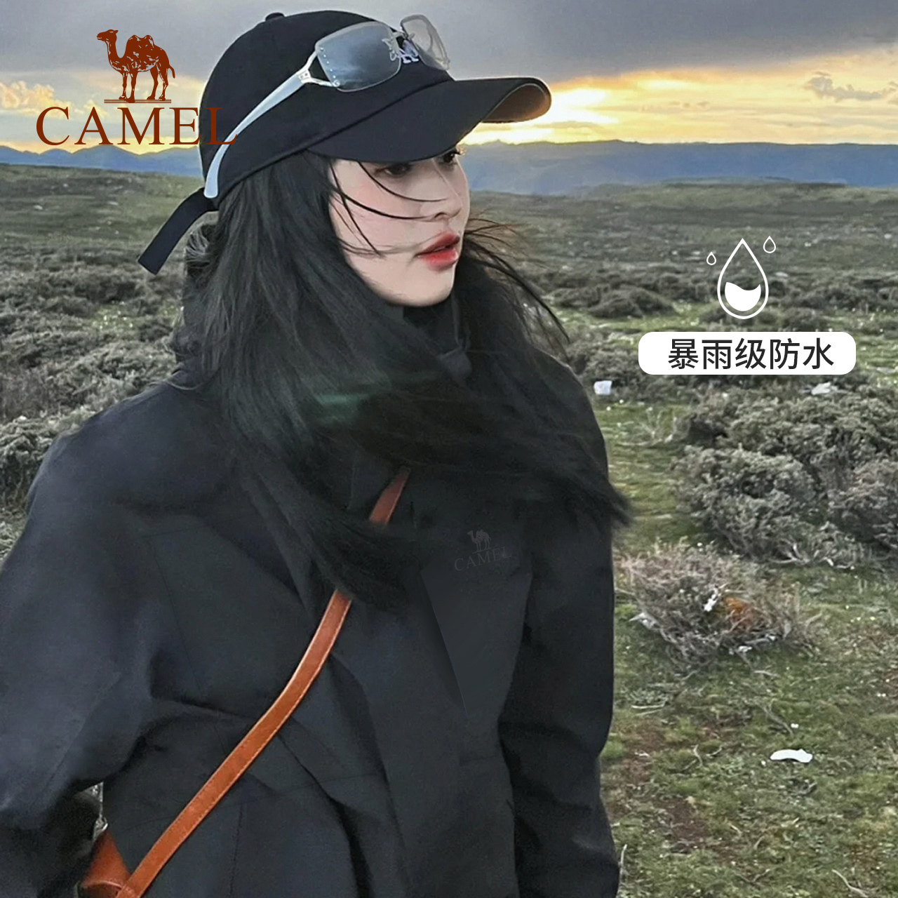 骆驼户外冲锋衣女冬季三合一可拆卸2025年加绒加厚防水防风外套男