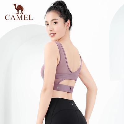 骆驼健身文胸跑步bra瑜伽运动