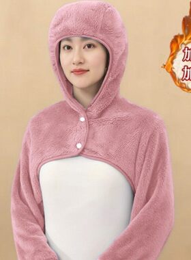 睡觉头部防风帽子晚上戴的睡帽冬天睡眠中老年人头套女护额头保暖