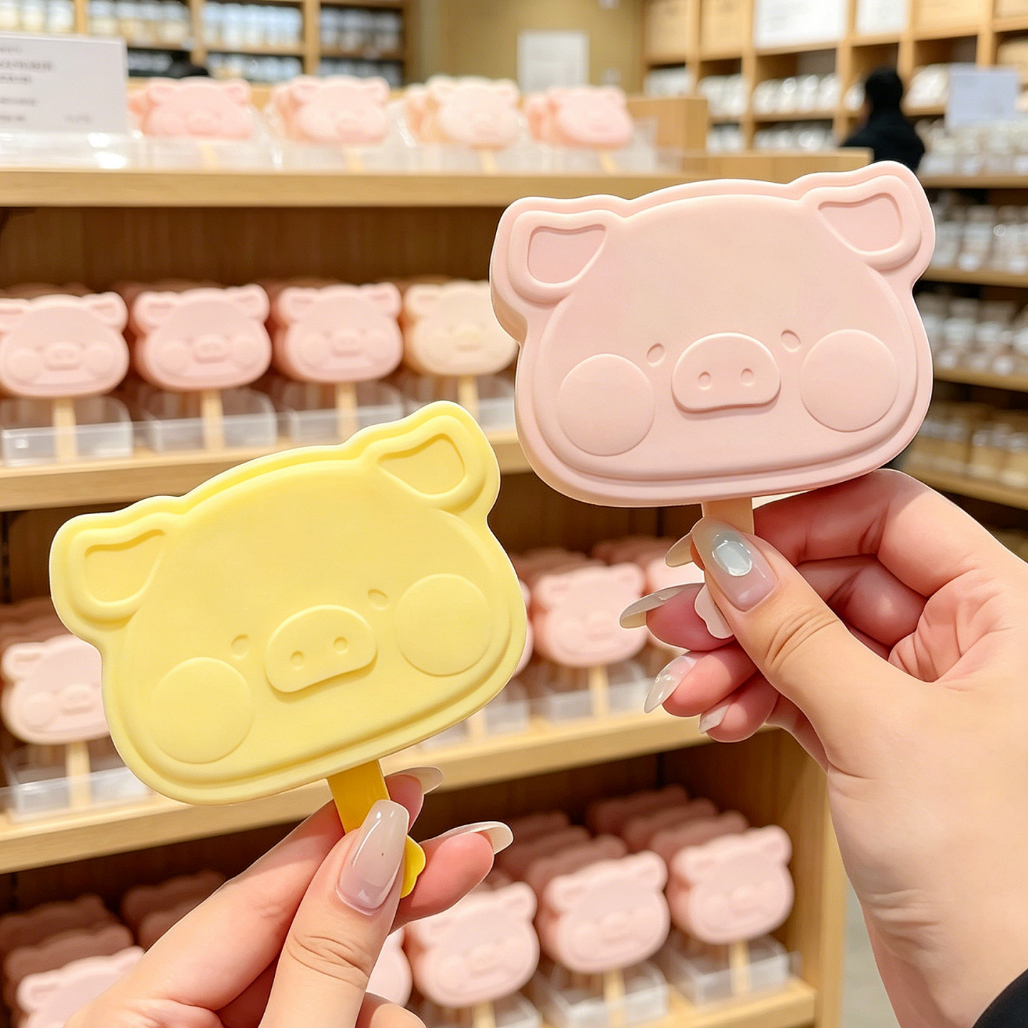 卡通小猪雪糕模具创意食品级软矽胶家用冰棍冰棒自制冰格diy模具