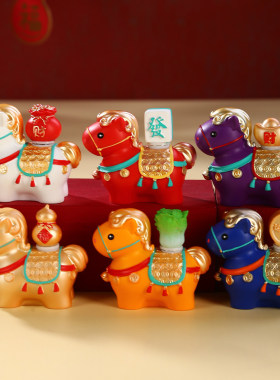 神马都有盲盒唐三彩小胖马上有钱