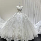 拖尾出门纱 主纱小个子高级质感重工大码 抹胸婚纱2025新款 新娘法式