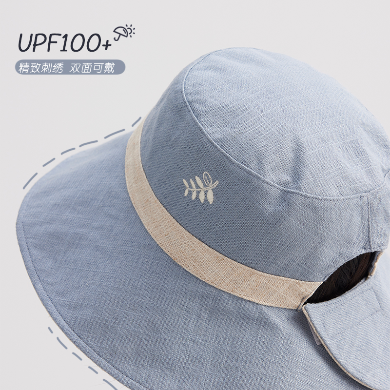 清新百搭双面可戴夏季遮阳渔夫帽