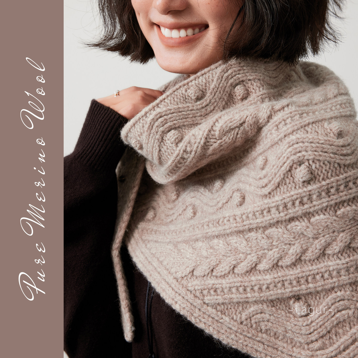 lagur复古英伦情怀！纯羊毛围巾女冬季三角巾护颈高级感披肩围脖,服饰配件/皮带/帽子/围巾,围巾/丝巾/披肩,淘宝优惠券,粉丝福利购,淘宝优惠卷