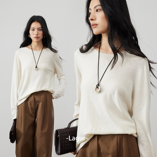 圆领宽松针织衫 羊绒羊毛&抗皱舒适一线成衣打底衫 自留N件太好穿
