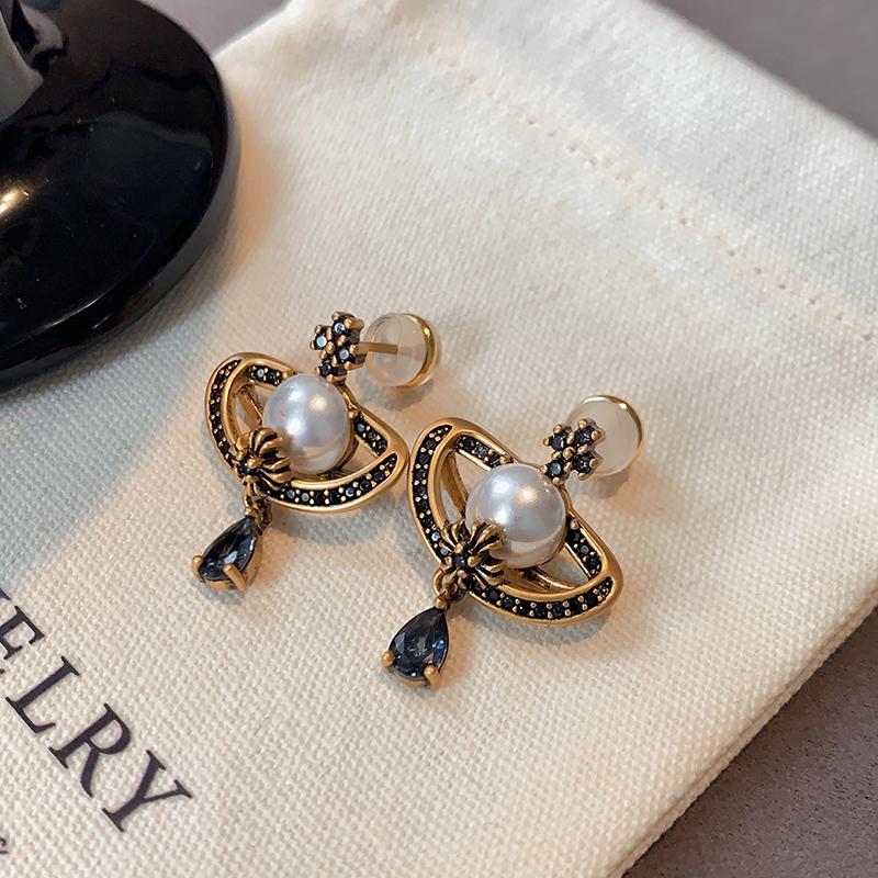 XMR小香风独特设计西太后耳环女