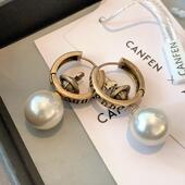 西太后立体土星耳环轻奢高级感耳饰珍珠耳坠独特设计一款 两戴耳钉