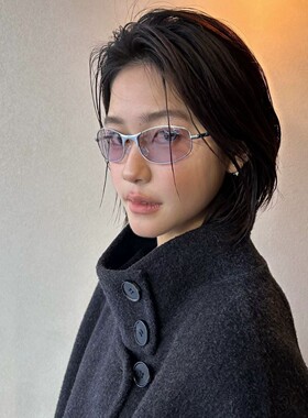 美式复古老钱风偏光太阳镜户外运动男女y2k古早飞行员水银色墨镜
