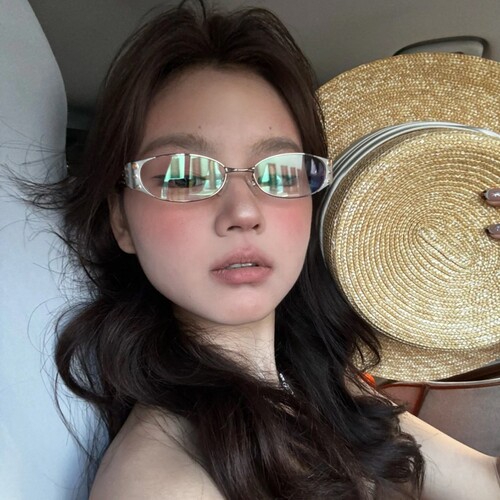 复古金属铆钉小方框y2k古早千禧辣妹风眼镜防蓝光度数近视平光镜