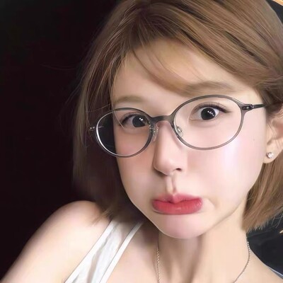 赵露思浅灰色眼镜韩版椭圆书呆子复古素颜圆脸显瘦防蓝光近视镜框