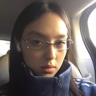 日系Y2K高智感长方形小框眼镜女近视可配度数防蓝光镜架素颜神器