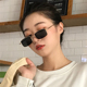 快手抖音攀娘同款 墨镜韩版 小框方形网红眼镜男女潮港风蹦迪太阳镜