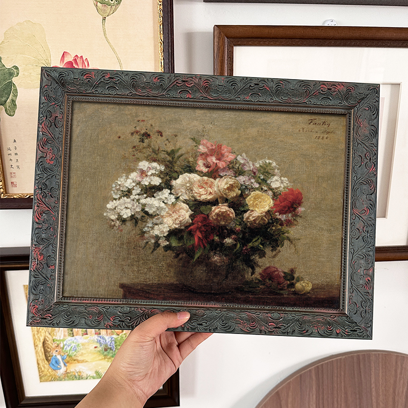 小眾藝術花卉油畫掛畫