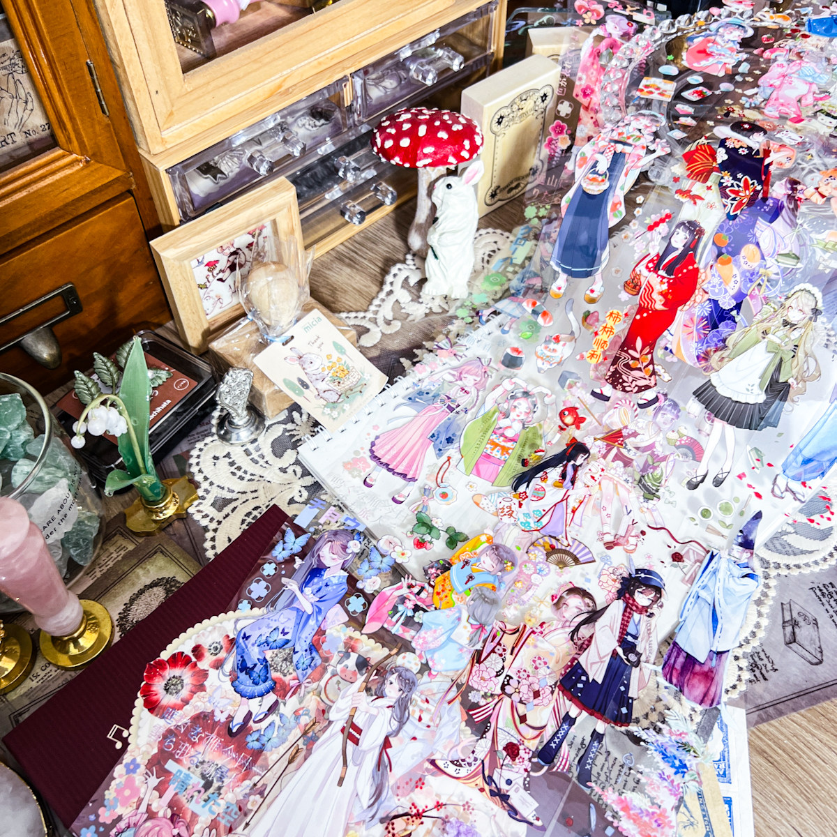 和风人物和服少女神明少女七五三小姐姐pet手帐素材胶带分装装饰