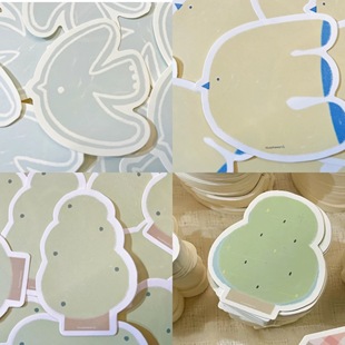 画着玩儿可爱小树飞鸟异形便签分装韩系盐系手帐素材装饰温柔