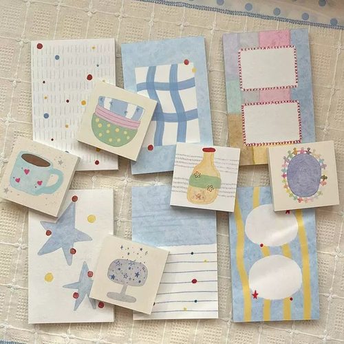 山山椰超温柔便签分装蓝雾系列