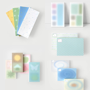 晕染ins风波点手帐 韩系盐系清新打底基础款 韩国正版 oab便签分装
