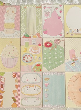 springforth超可爱m5内页便签分装甜点蛋糕韩系盐系手帐素材装饰