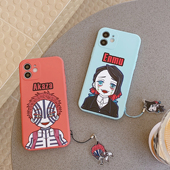 鬼灭之刃iPhone15猗窝座14proMax魇梦xr全包硅胶壳适用苹果13可爱卡通12手机壳Nova12小米14vivox100oppo