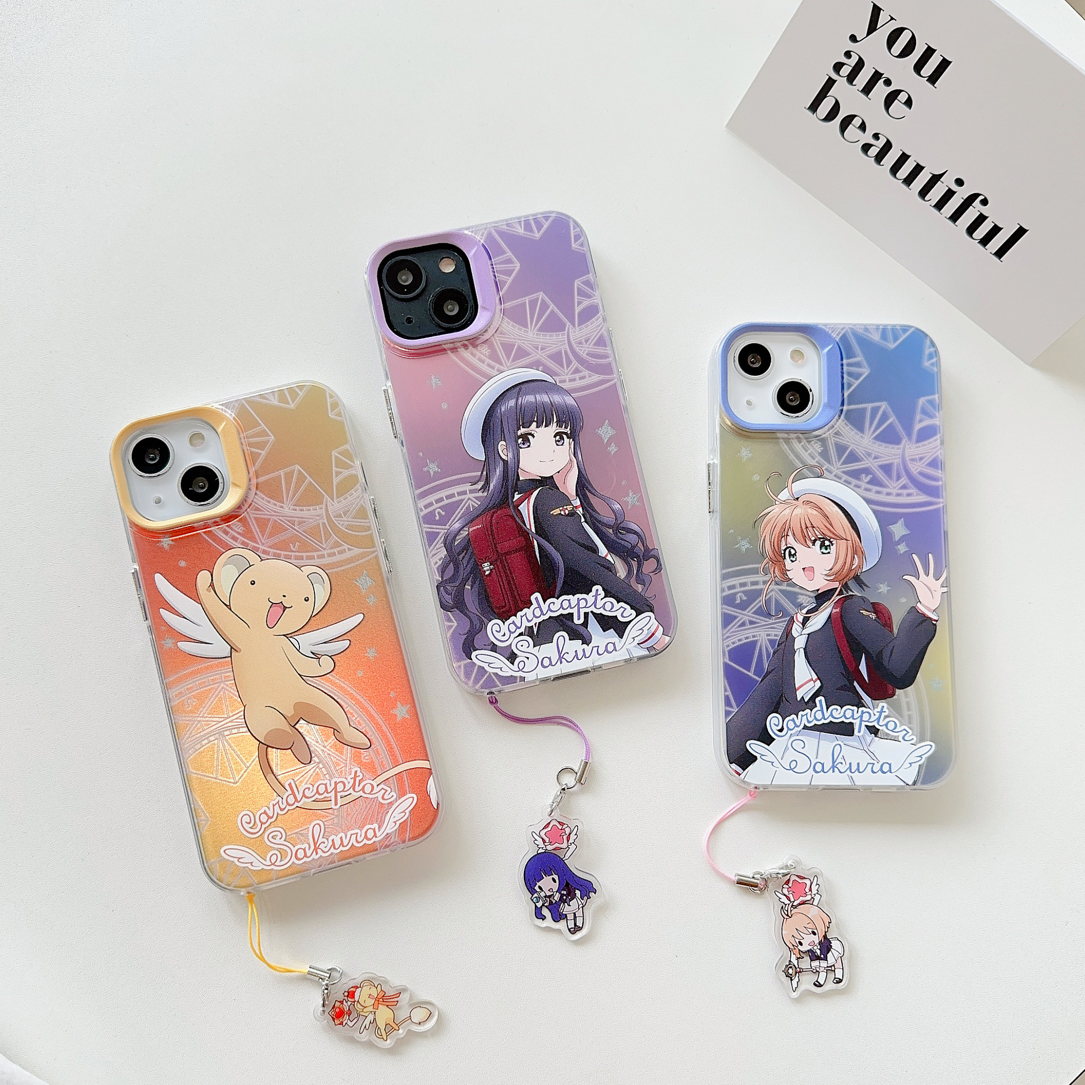 iPhone17渐变镭射百变小樱手机壳