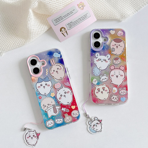 吉伊卡哇iPhone17渐变卡通手机壳