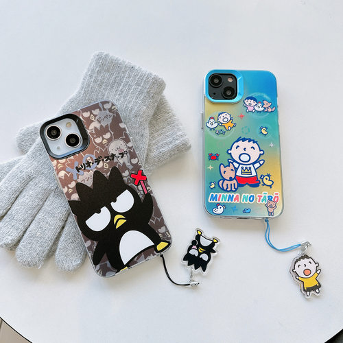 iPhone16渐变卡通大口仔XO手机壳