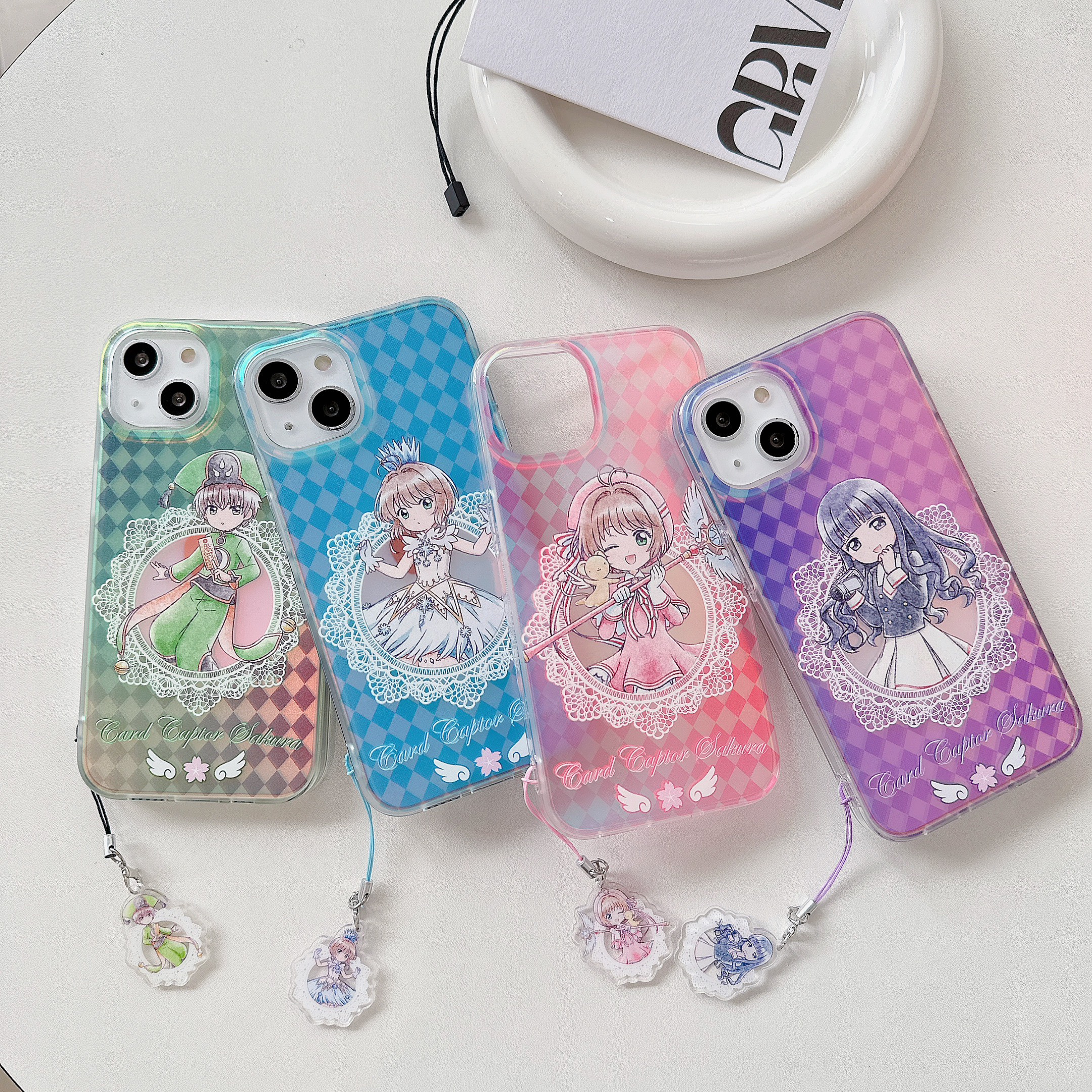 苹果16百变小樱镭射渐变手机壳