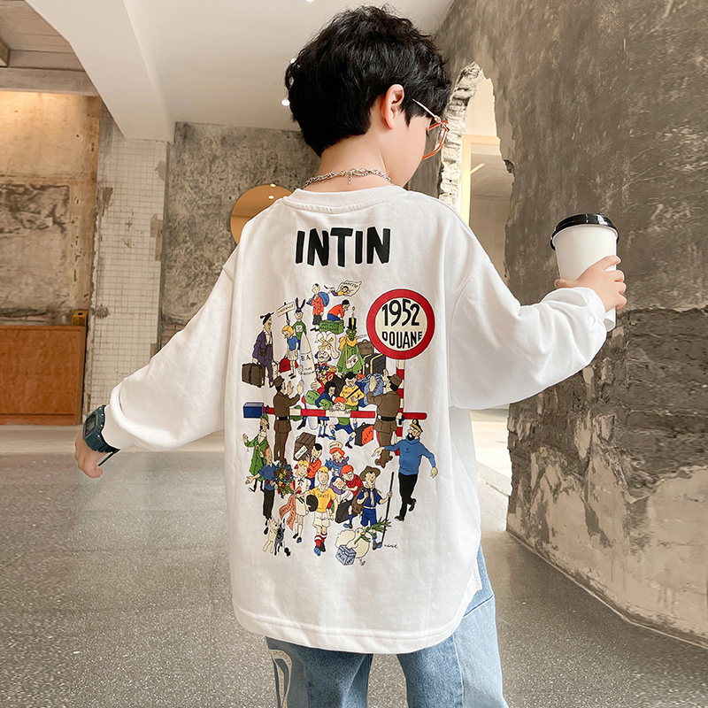 圆领韩版长袖hiphop炸街童装秋款