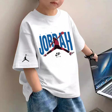 儿童装男童纯棉短袖T恤中大童2025夏季新款休闲白色百搭上衣服潮t