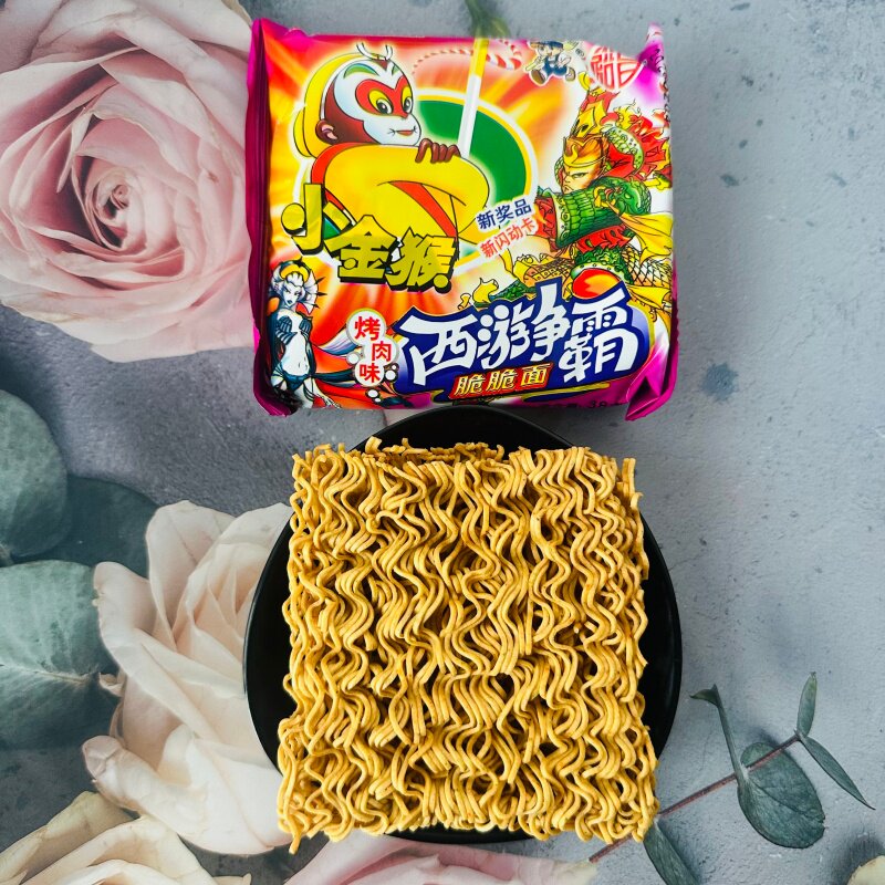小金猴干脆面1箱48包 西游烤肉味干吃脆脆面80后怀旧面好汉裕昌面