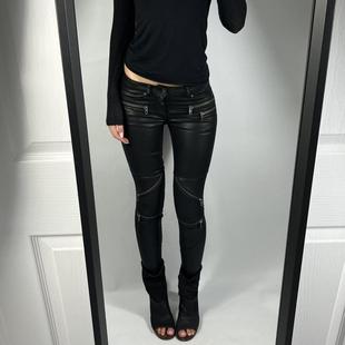 models 2010 超模神裤 拉链设计 Back 涂层皮裤