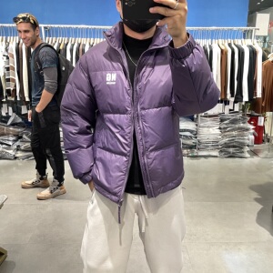 D55正品秋冬男士立领85绒面包羽绒服轻量高蓬松保暖抗寒情侣休闲