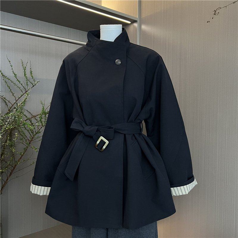 卡其色系带短款风衣女秋季2025新款收腰宽松韩系廓形高级爆款外套,女装/女士精品,风衣,淘宝优惠券,粉丝福利购,淘宝优惠卷