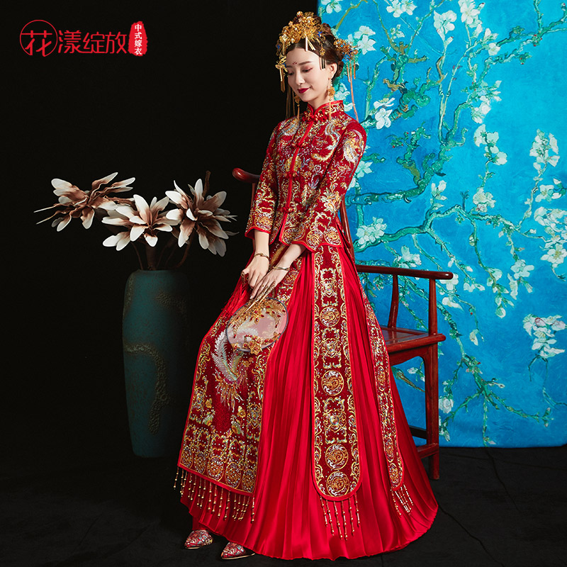 秀禾服新娘新款结婚婚纱礼服新娘敬酒服中式嫁衣复古龙凤褂