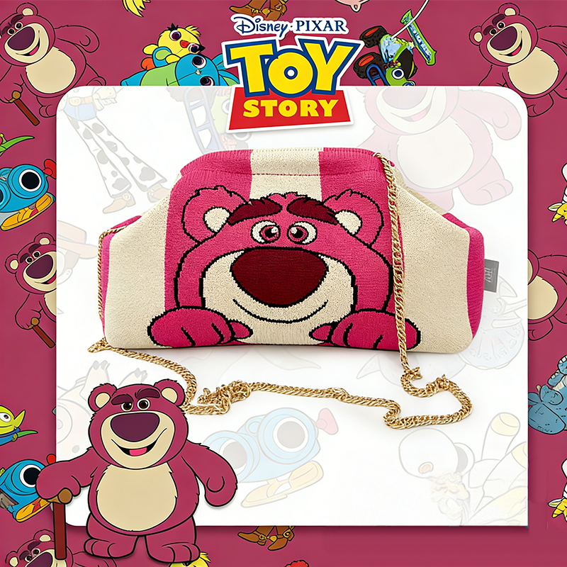 麦斯卡迪士尼草莓熊联名轻便百搭轻便链条单肩斜跨包针织手提包女,箱包皮具/热销女包/男包,通用款女包,淘宝优惠券,粉丝福利购,淘宝优惠卷