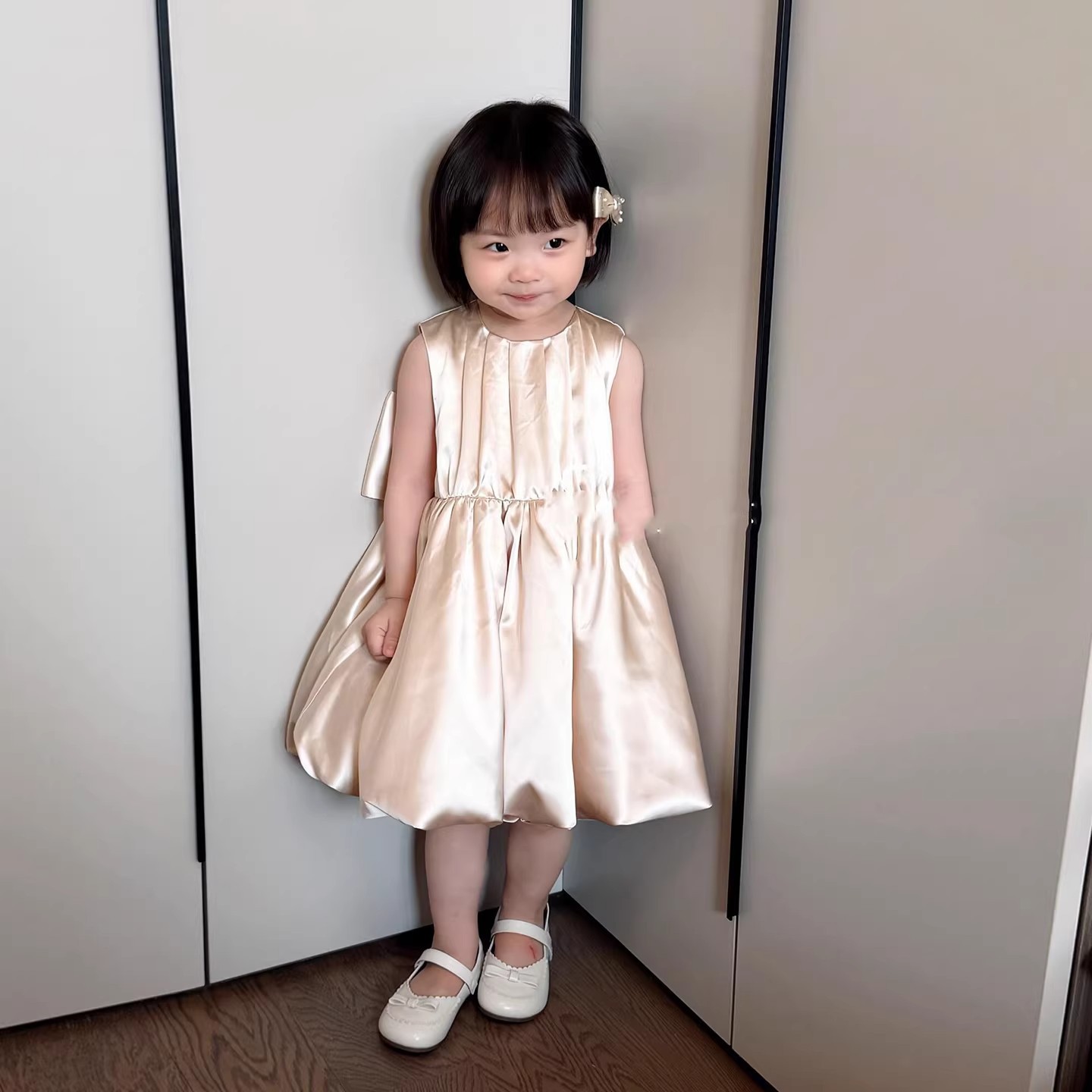 女宝宝周岁绝美公主裙小女孩生日宴轻奢小众女童礼服日常可穿礼裙图片