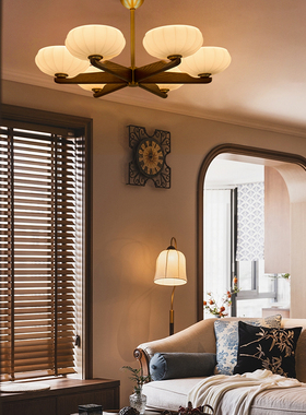 旭呈法式中古风客厅灯主灯吊灯卧室灯低层高美式复古吸顶灯灯具