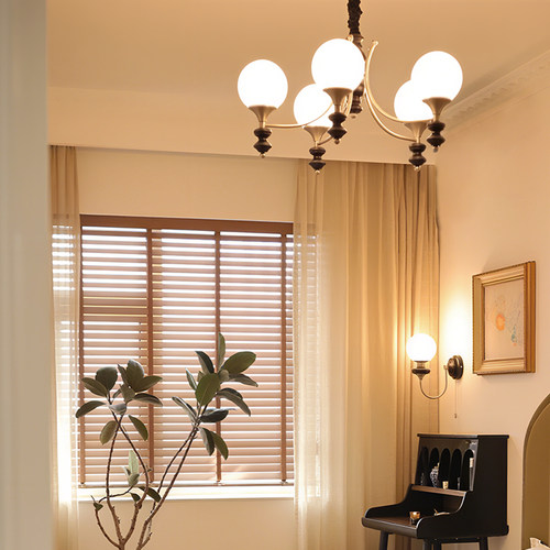 旭呈客厅吊灯中古风卧室多头吊灯