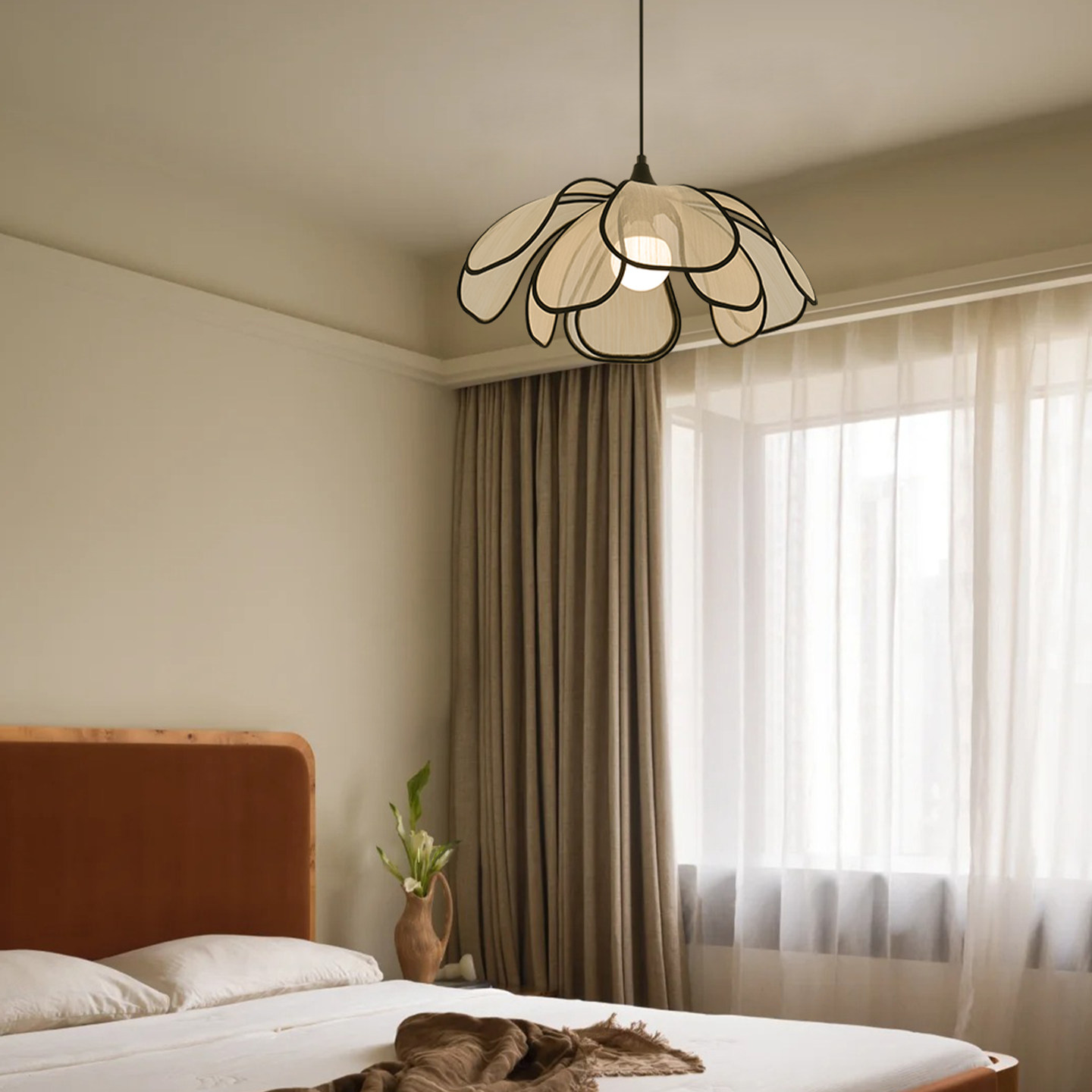 旭呈法式复古花瓣吊灯卧室灯餐厅灯中古儿童房阳台衣帽间餐桌灯具,家装灯饰光源,餐厅吊灯,淘宝优惠券,粉丝福利购,淘宝优惠卷